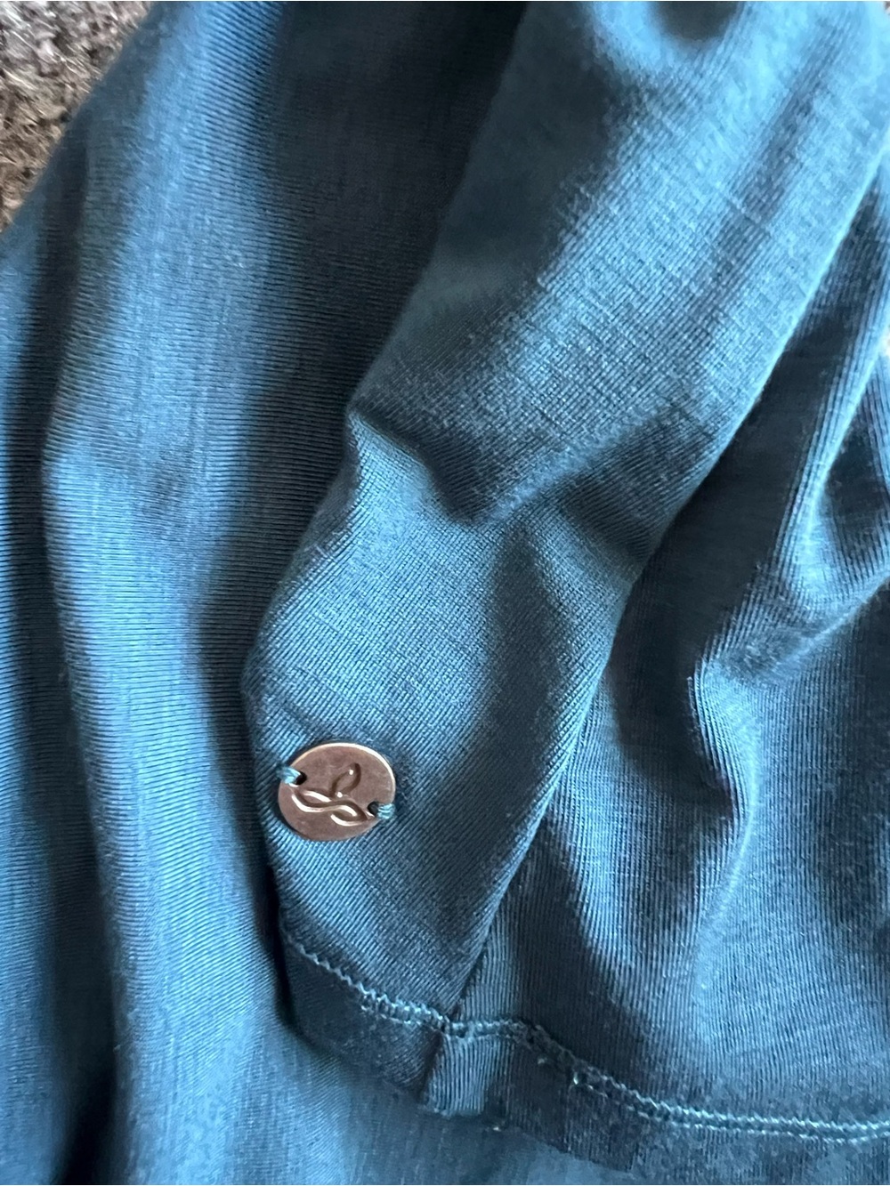 Prana Skypath Small Blue Teal Built In Bra Open Back Stretch Active Yoga Dress - Picture 6 of 8
